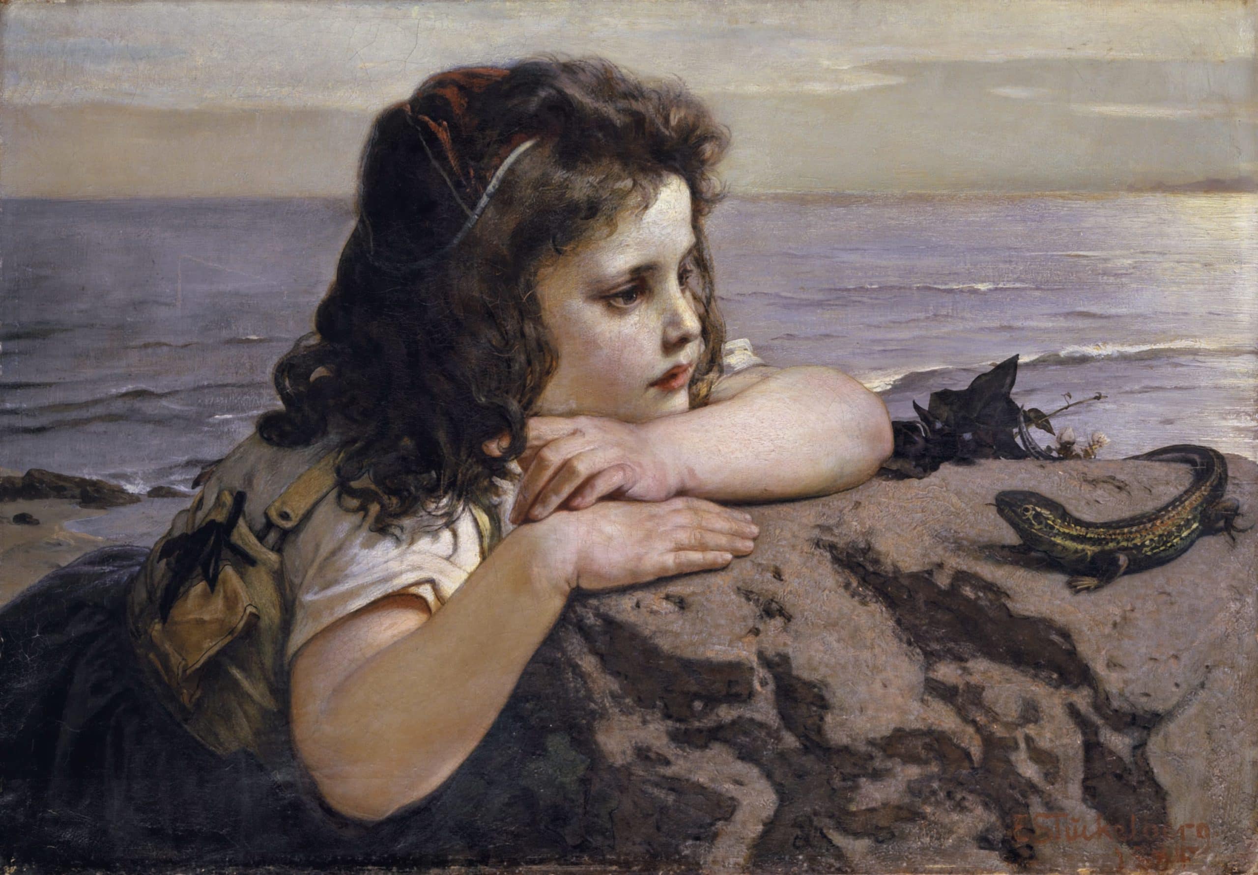 056 1876 84 das kind mit der eidechse